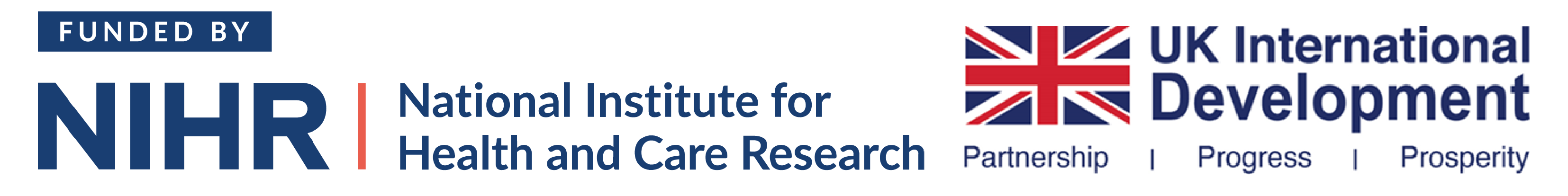 National Institute for Health and Care Research logo with UK International Development