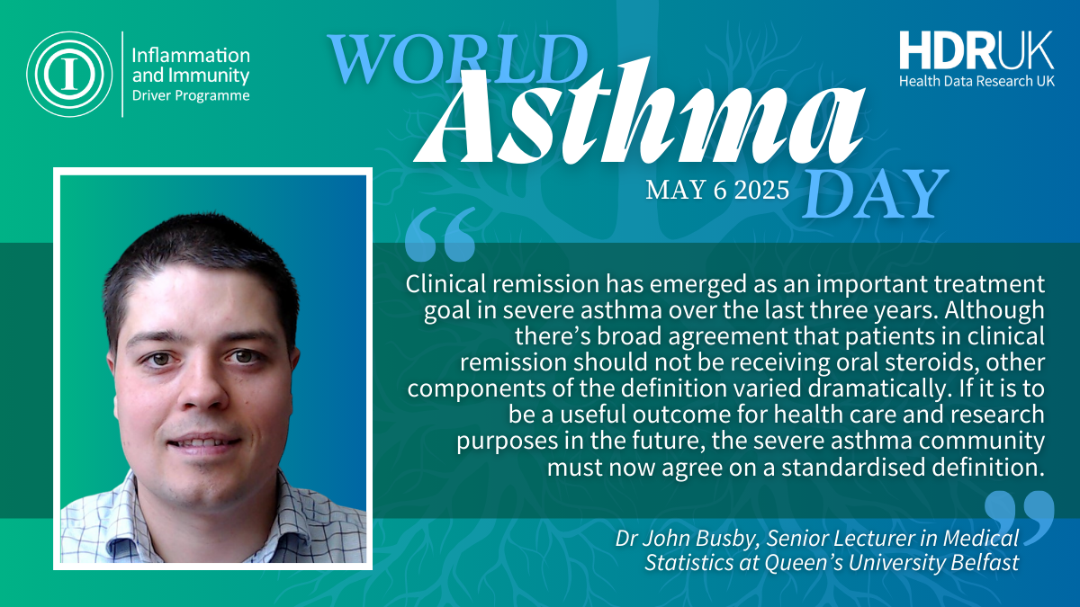 John Busby with the quote: Clinical remission has emerged as an important treatment goal in severe asthma over the last three years. Although there’s broad agreement that patients in clinical remission should not be receiving oral steroids, other components of the definition varied dramatically. If it is to be a useful outcome for health care and research purposes in the future, the severe asthma community must now agree on a standardised definition.
