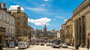 Sunny photograph of the University of Edinburgh