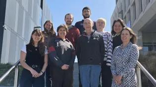 ICU-Heart team members outside Usher Building