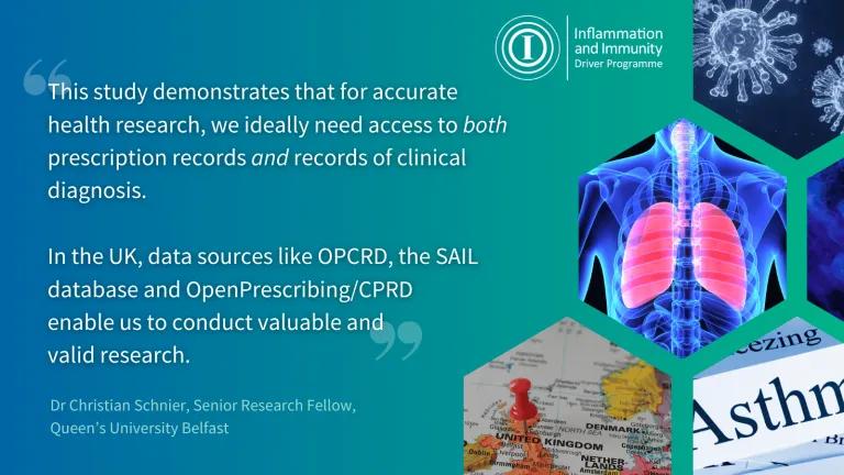 Quote from Christian reading: “For us as medical health researchers,” said Dr Schnier, “this study demonstrates once again that for accurate health research, we ideally need access to both prescription records and records of clinical diagnosis. In the UK, data sources like OPCRD, the SAIL database and OpenPrescribing/CPRD enable us to conduct valuable and valid research.