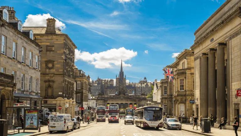 Sunny photograph of the University of Edinburgh