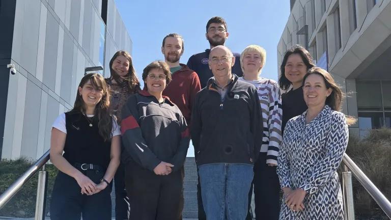 ICU-Heart team members outside Usher Building