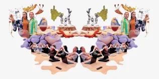 Baum & Leahy, microbial cultures in glass vessels, monuments to the microscopic, hemp fibres, and CBSS members in a seminar connected via a collective textile object, which is six metres long – the approximate length of the small intestine. From Baum & Leahy and Joana’s seminar setting the scene for the generative meeting between disciplines.