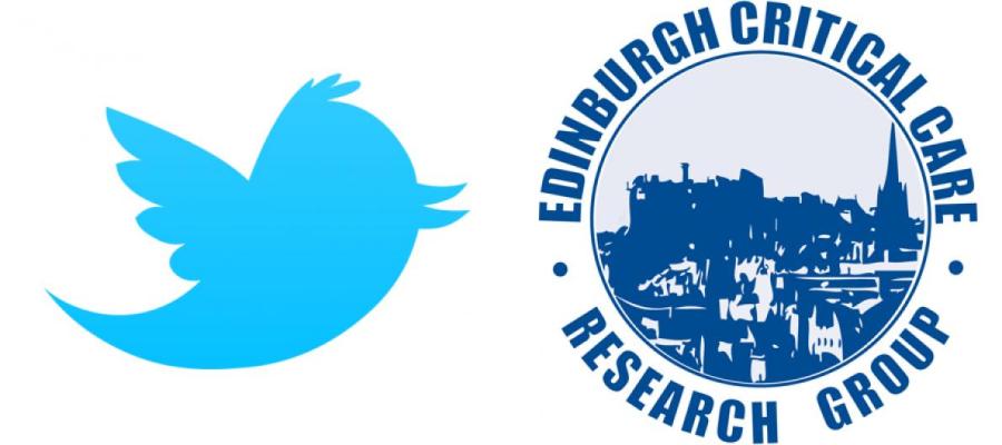 Twitter and Edinburgh Critical Care Research Group logos