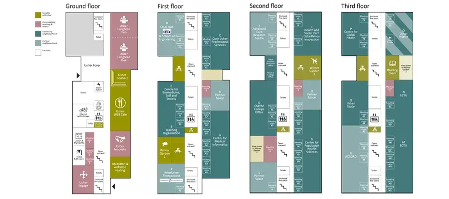 Usher Building floor plans 900x400
