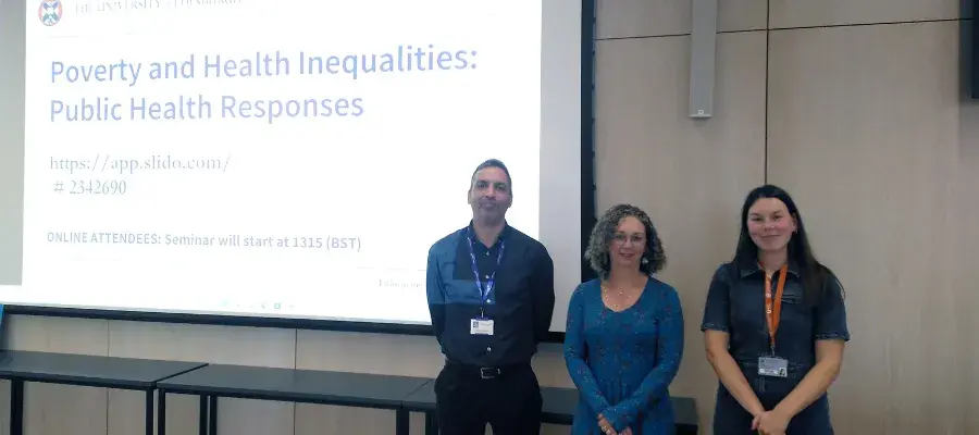 Photograph of Darren Rocks (Public Health Scotland), Sarah Boath (Community Health Exchange), Emily Adams (ACRC Academy)