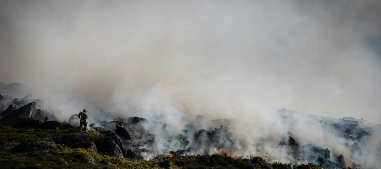 wildfire in wales
