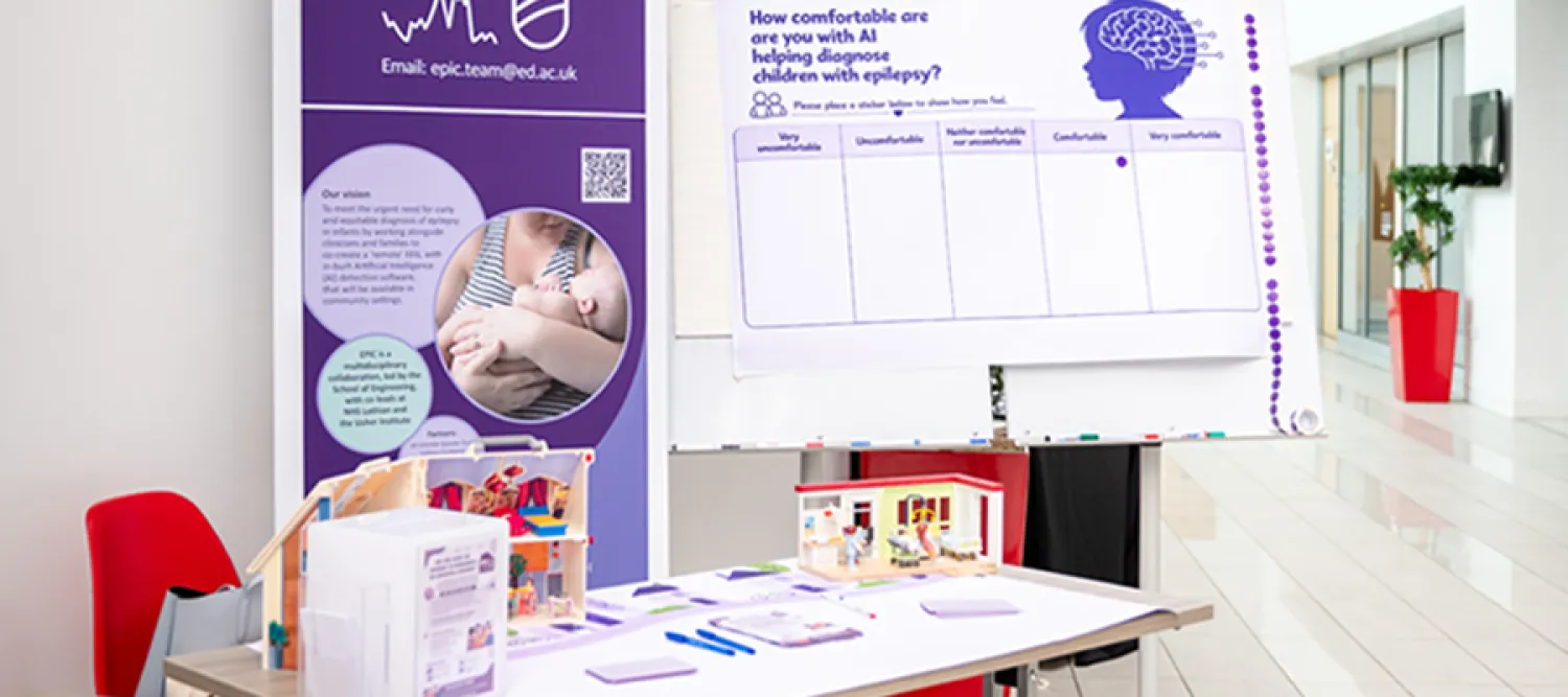 A public engagement event set-up
