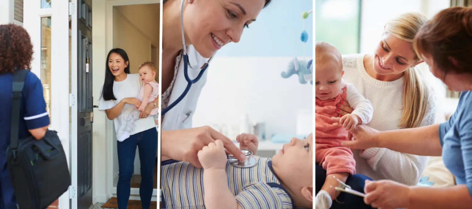 Three scenes of paediatric visits