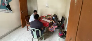Interview in a TB clinic