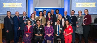Group photograph of winners of the NIHR Impact Prizes 2025