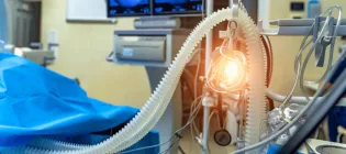 Photograph of a mechanical ventilation system