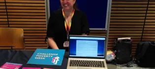 Emilie at CPW table