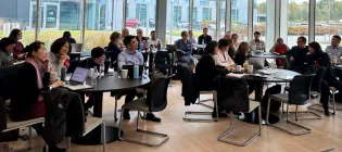 Photograph of delegates at the Scotland-China knowledge exchange event at Usher Building