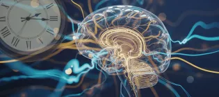 Image of a clock and a brain