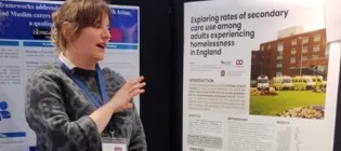 Cat Tottie presenting her poster