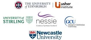 Logos for University of Edinburgh, Newcastle, Stirling, GCU and NESSIE
