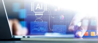 Graphic of laptop user 