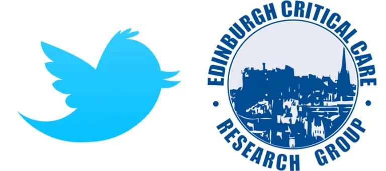 Twitter and Edinburgh Critical Care Research Group logos