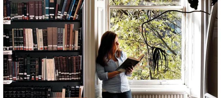 Woman reading a book