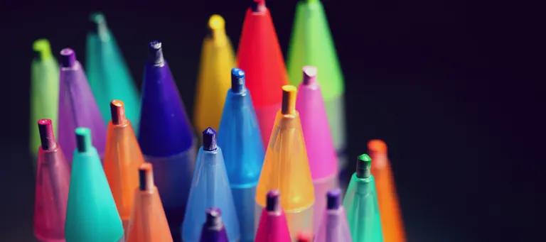 An image of multi coloured pencils bunched together