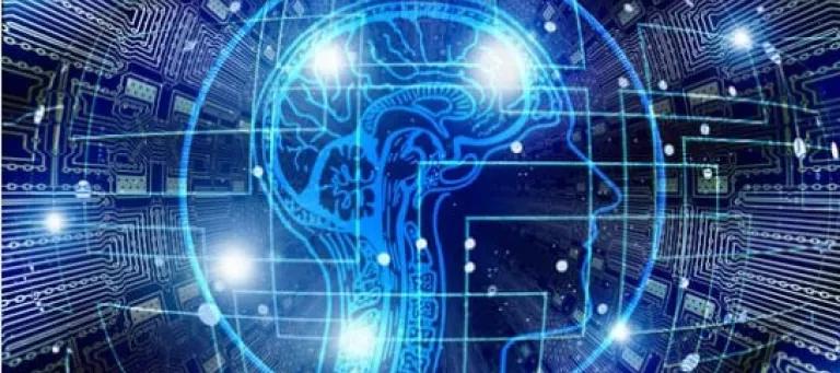 image of computer code and human brain 