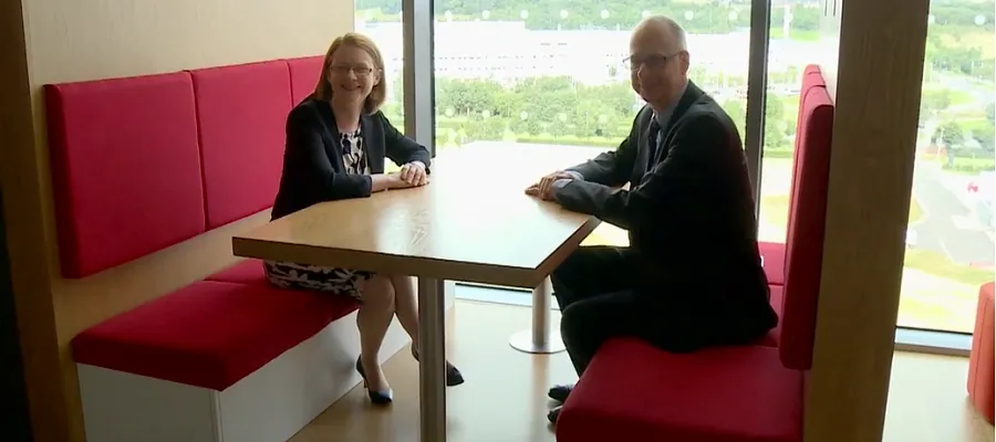 Jonathan Seckl with MSP Shirley-Anne Somerville