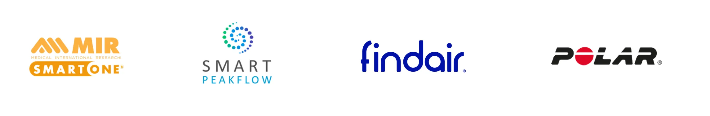 MIR SMART ONE SMART PEAKFLOW findair and POLAR logos