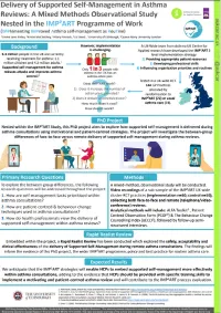 Delivery of Supported Self-Management in Asthma Reviews: A Mixed Methods Observational Study