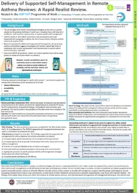 Delivery of Supported Self-Management in Remote Asthma Review: A Rapid Realist Review