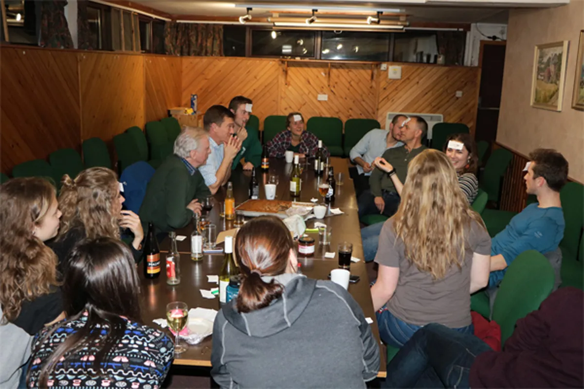 Group relax after a long day