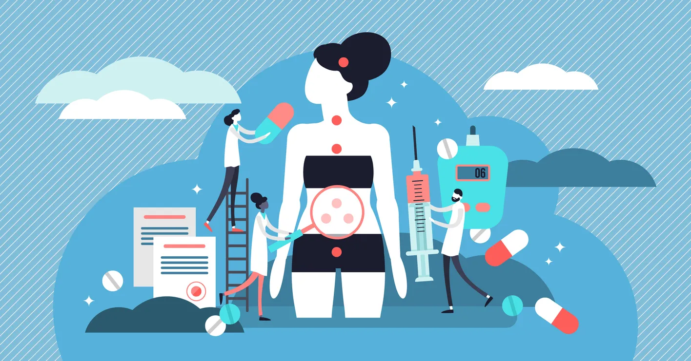 Graphic of the endocrine system - @GettyImages/VectorMine