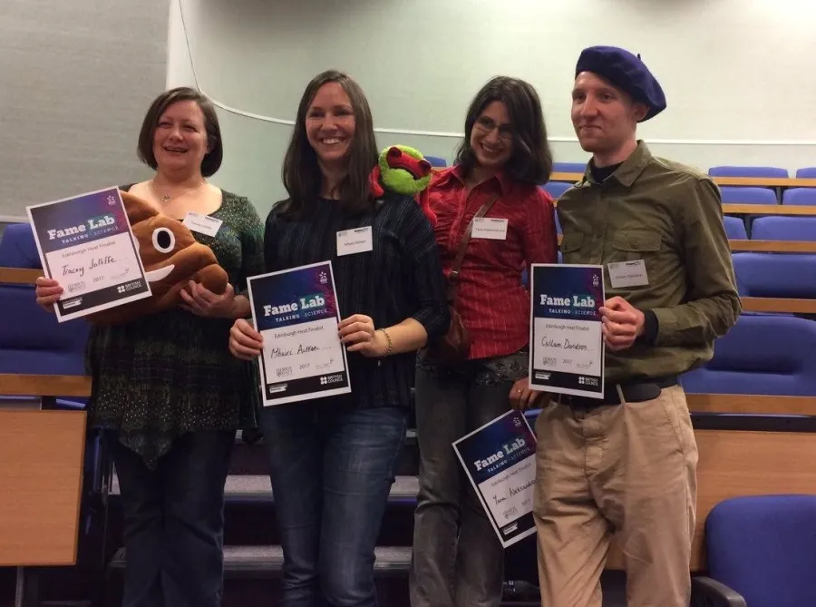 Dr Aitken with three other winners from the Edinburgh hear