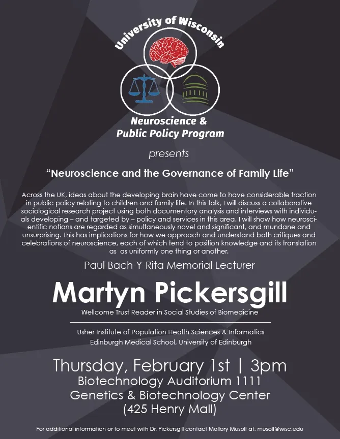 Martyn Pickersgill Paul Bach-y-Rita Memorial Lecture 2018