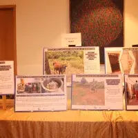 Photovoice images and captions on display