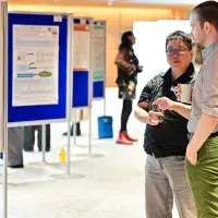 Photograph of displays at the Usher Institute Annual Lecture & Showcase 2025
