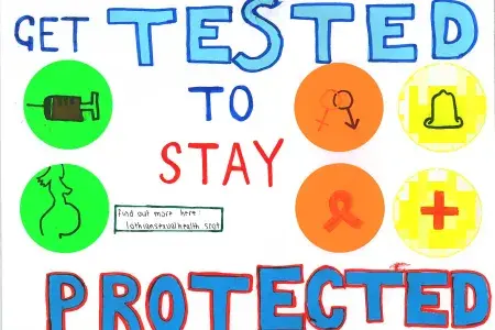 Poster created by high school students at a workshop focusing on HIV and Stigma