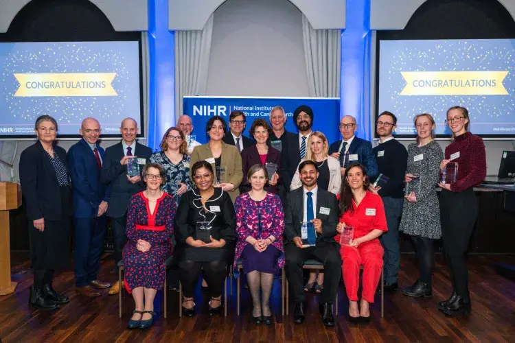 Group photograph of winners of the NIHR Impact Prizes 2025