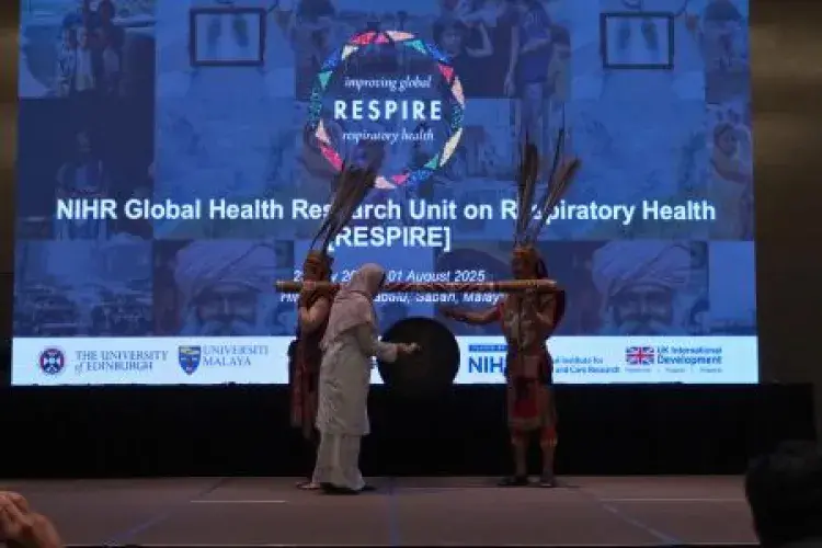 Traditional Sabah gong used to signal start of the RESPIRE ASM 2025