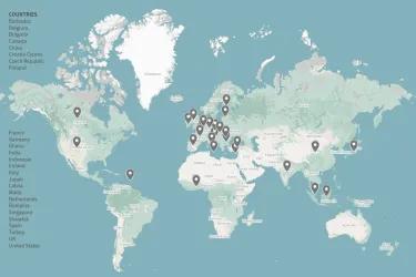 Map showing where Precision Medicine students are from