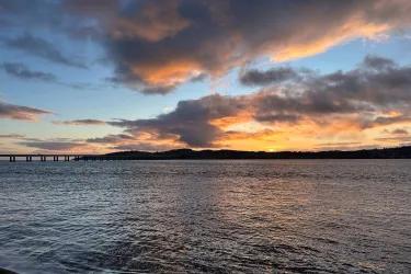 Dawn breaks over the River Tay