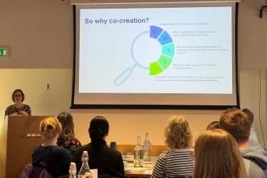 Professor Susan Shenkin, the ACRC Academy Deputy Director, presents at the conference.