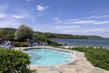 A shoreside swimming pool in Maine