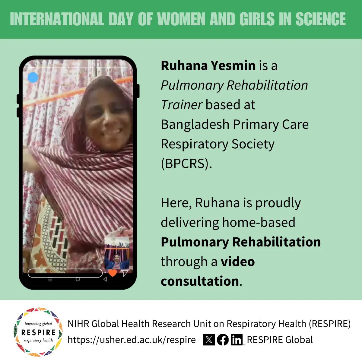Graphic showing Ruhana Yesmin and her quote