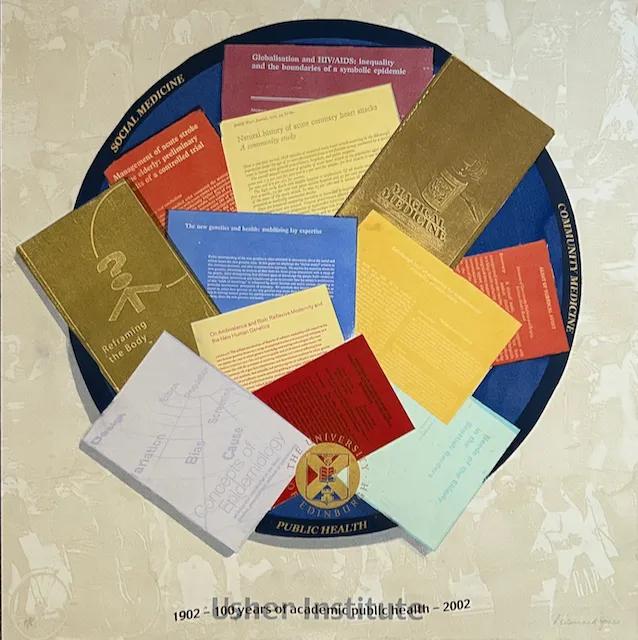 Screen print celebrating 100 years of academic public health at The University of Edinburgh