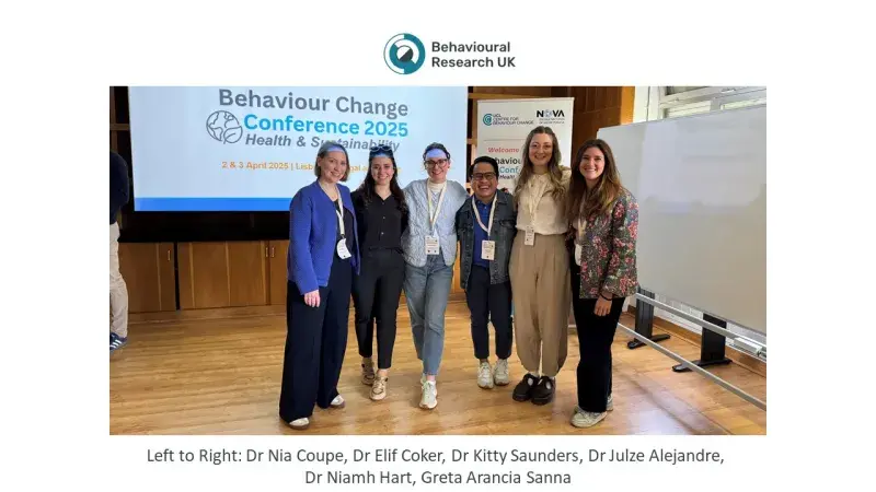 Nia Coupe, Elif Coker, Kitty Saunders, Julze Alejandre, Niamh Hart and Greta Sanna pictured in a meeting room