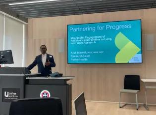 Atul Jaiswal presenting