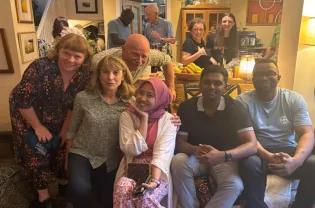 All eyes on the screen: tutors and students while at Professor Liz Grant’s in July 2025