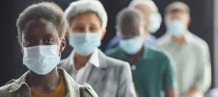 People wearing face masks